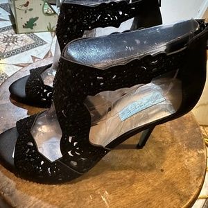 Betsey Johnson rhinestone heels / sandal